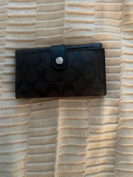 Coach Brown/Black Signature Satchel with Wallet - Picture 3 of 4